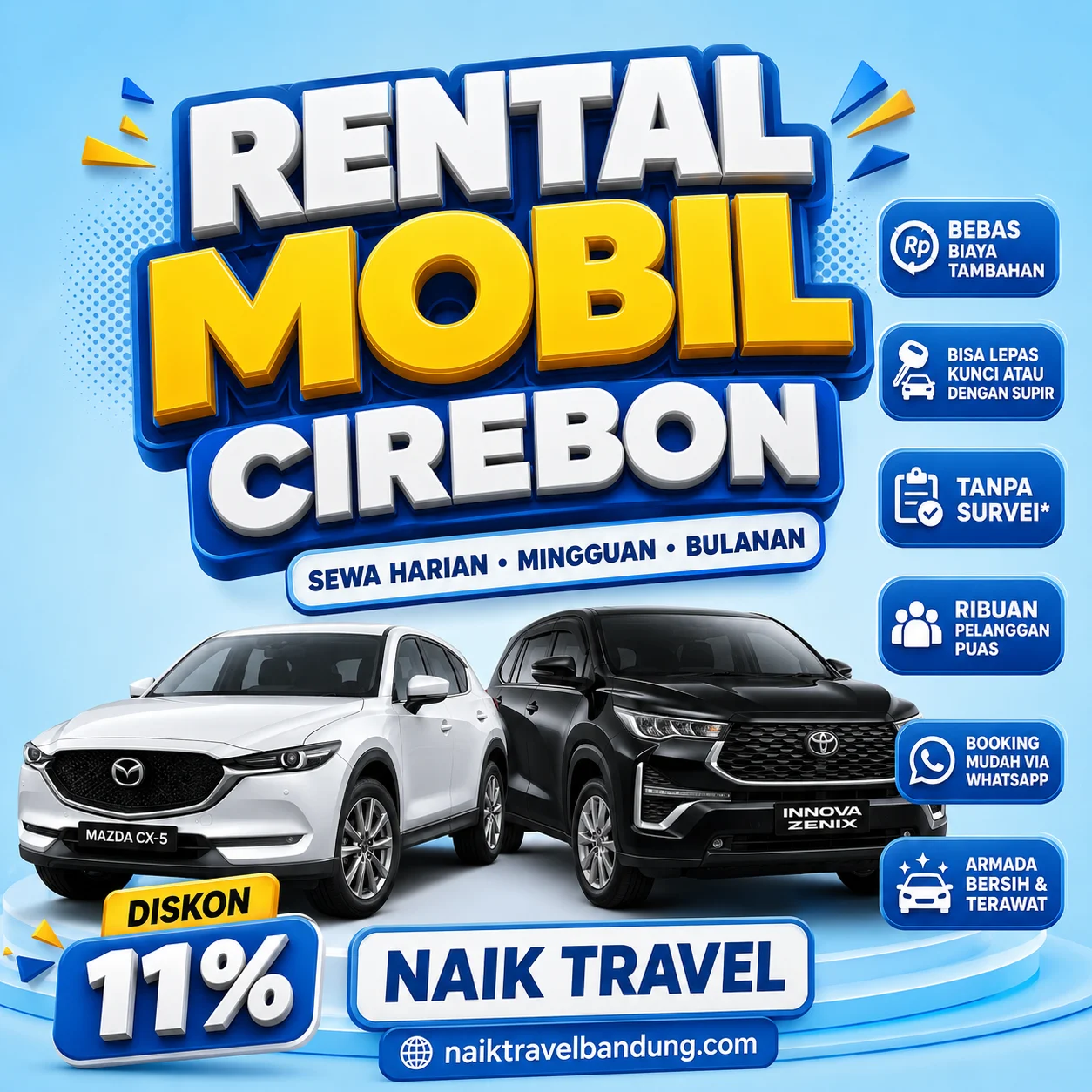10 Rental Mobil Cirebon Tanpa Survei, Sewa Dengan Supir Atau Tanpa Sopir Langsung Jalan!