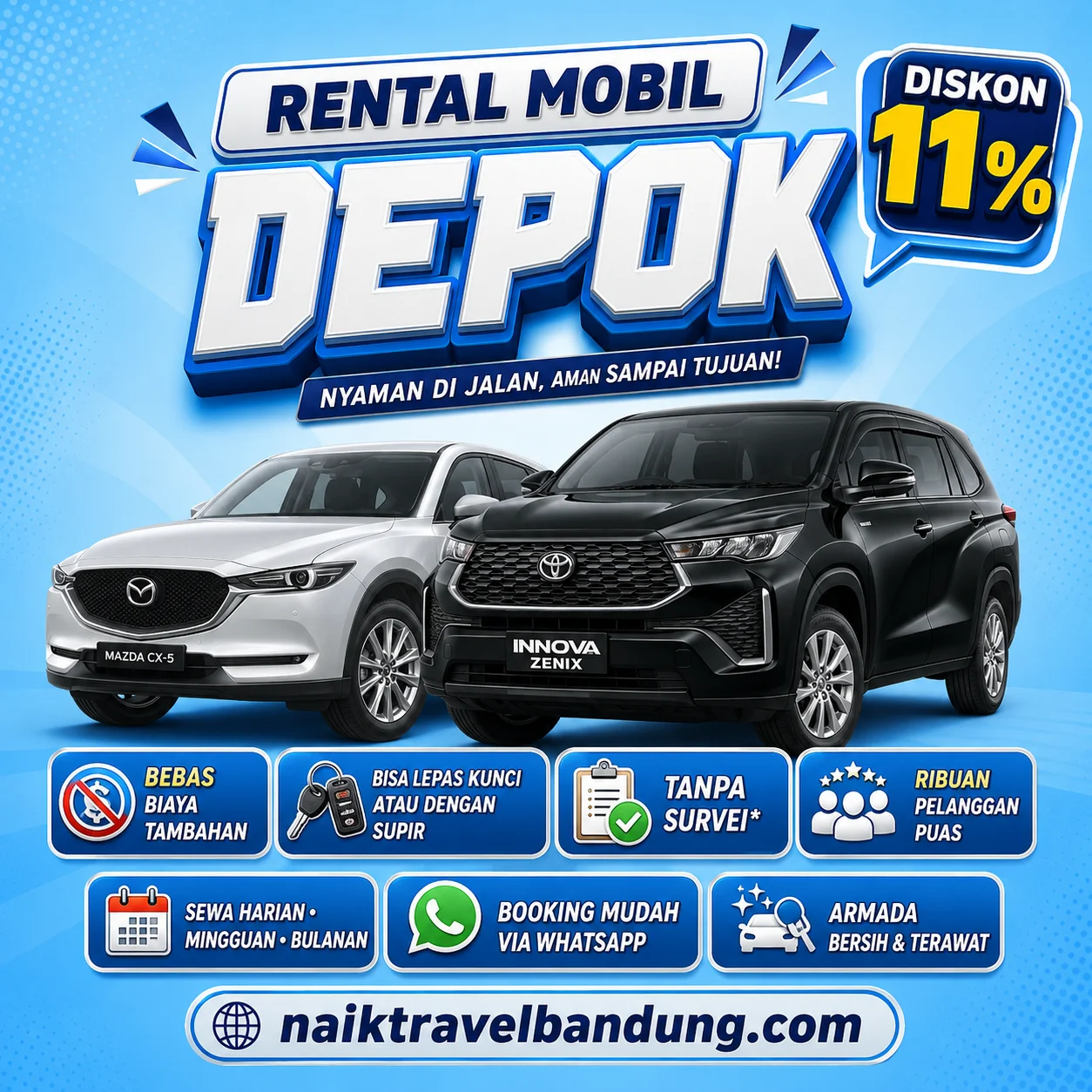 10 Rental Mobil Depok Tanpa Survei, Sewa Lepas Kunci 24 Jam Langsung Jalan!