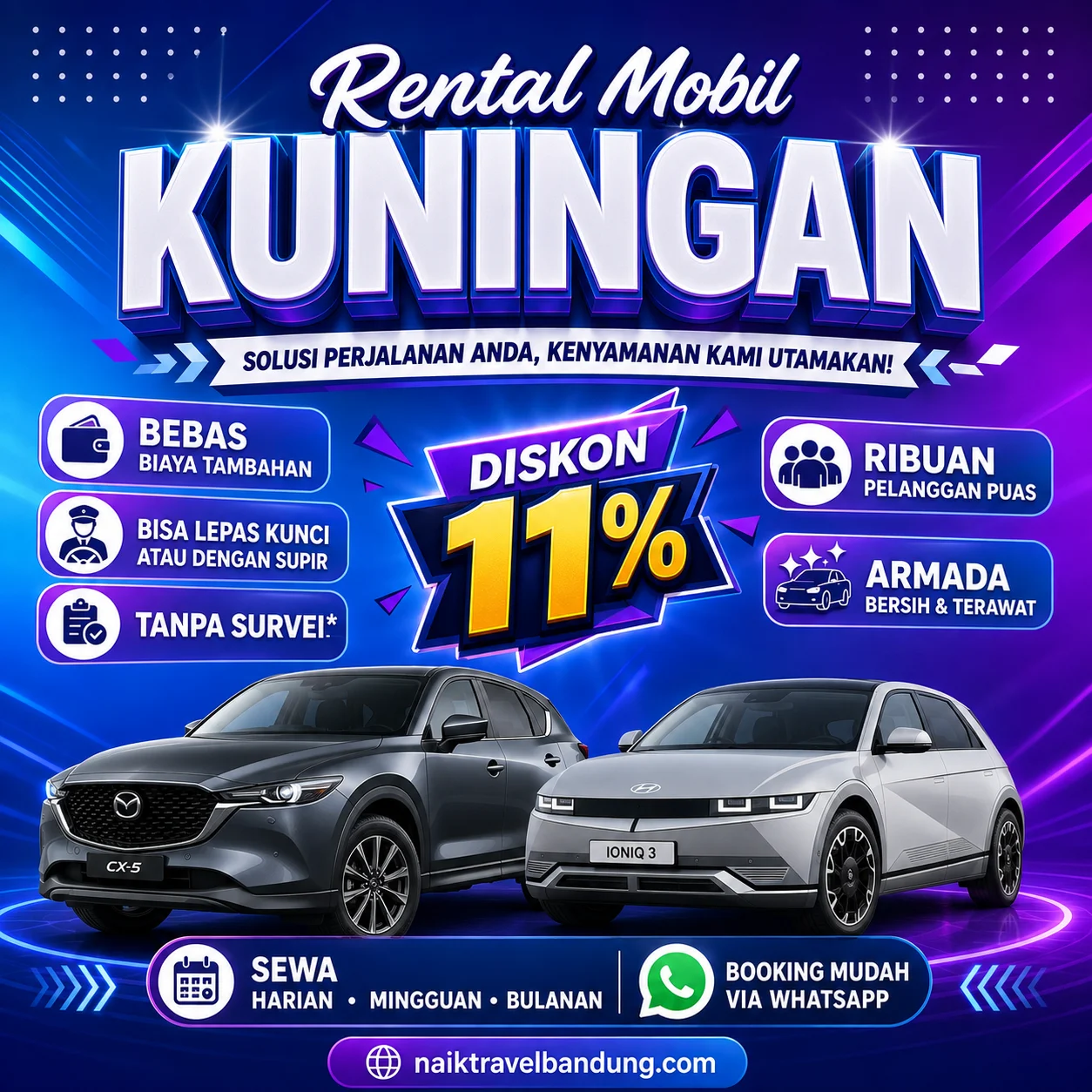 10 Rental Mobil Kuningan Tanpa Survei, Sewa Lepas Kunci Langsung Jalan!