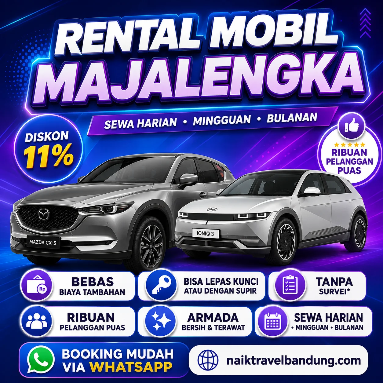 10 Rental Mobil Majalengka Tanpa Survei, Sewa Lepas Kunci Langsung Jalan!