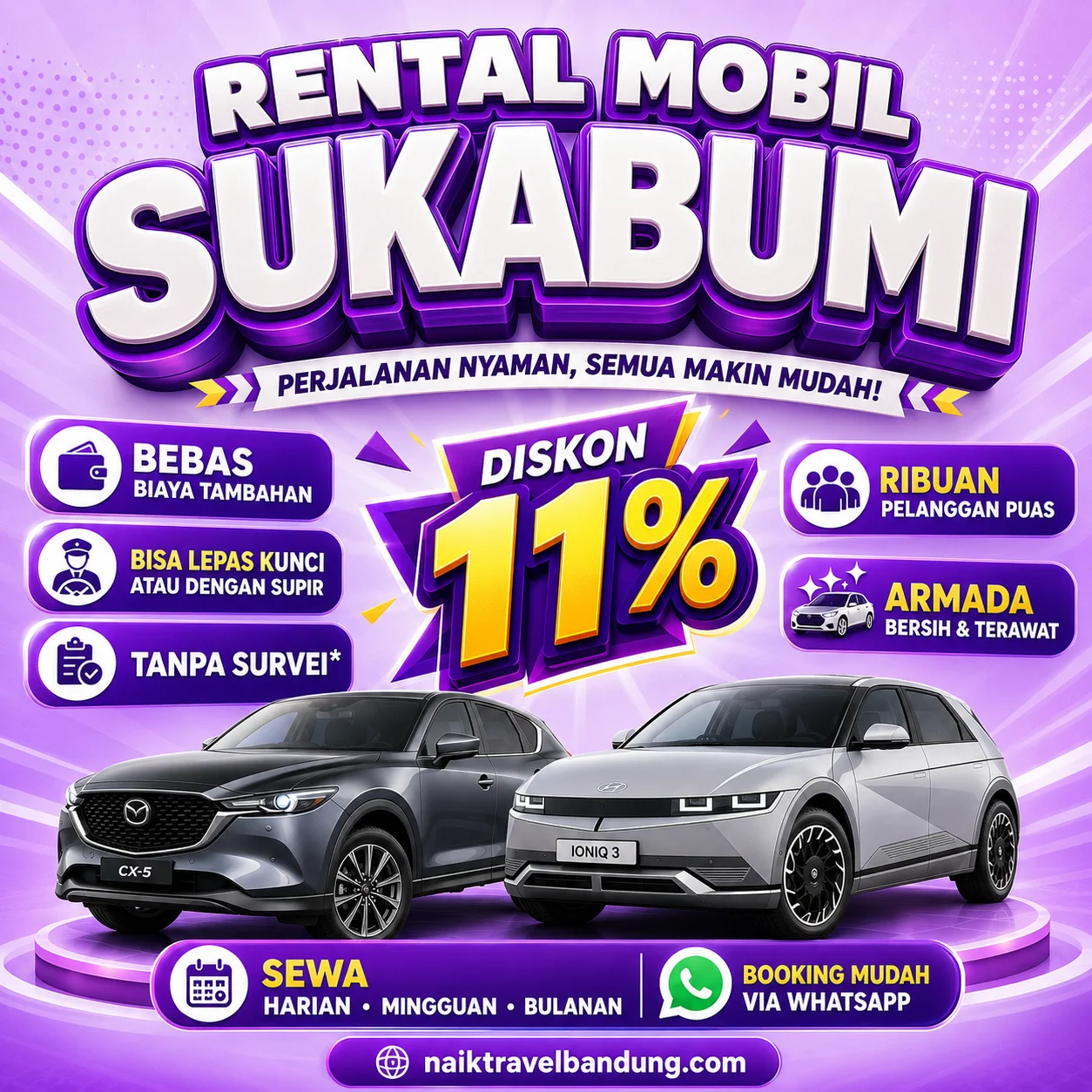 10 Rental Mobil Sukabumi Tanpa Survei, Sewa Lepas Kunci Langsung Jalan!