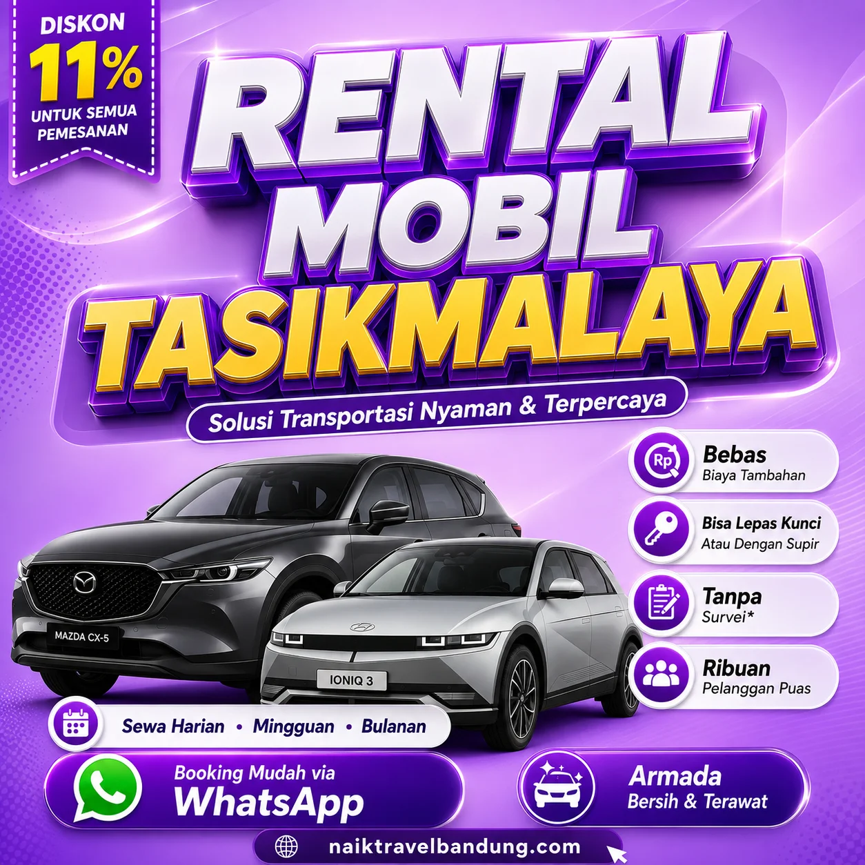 10 Rental Mobil Tasikmalaya Tanpa Survei, Sewa Lepas Kunci Langsung Jalan!
