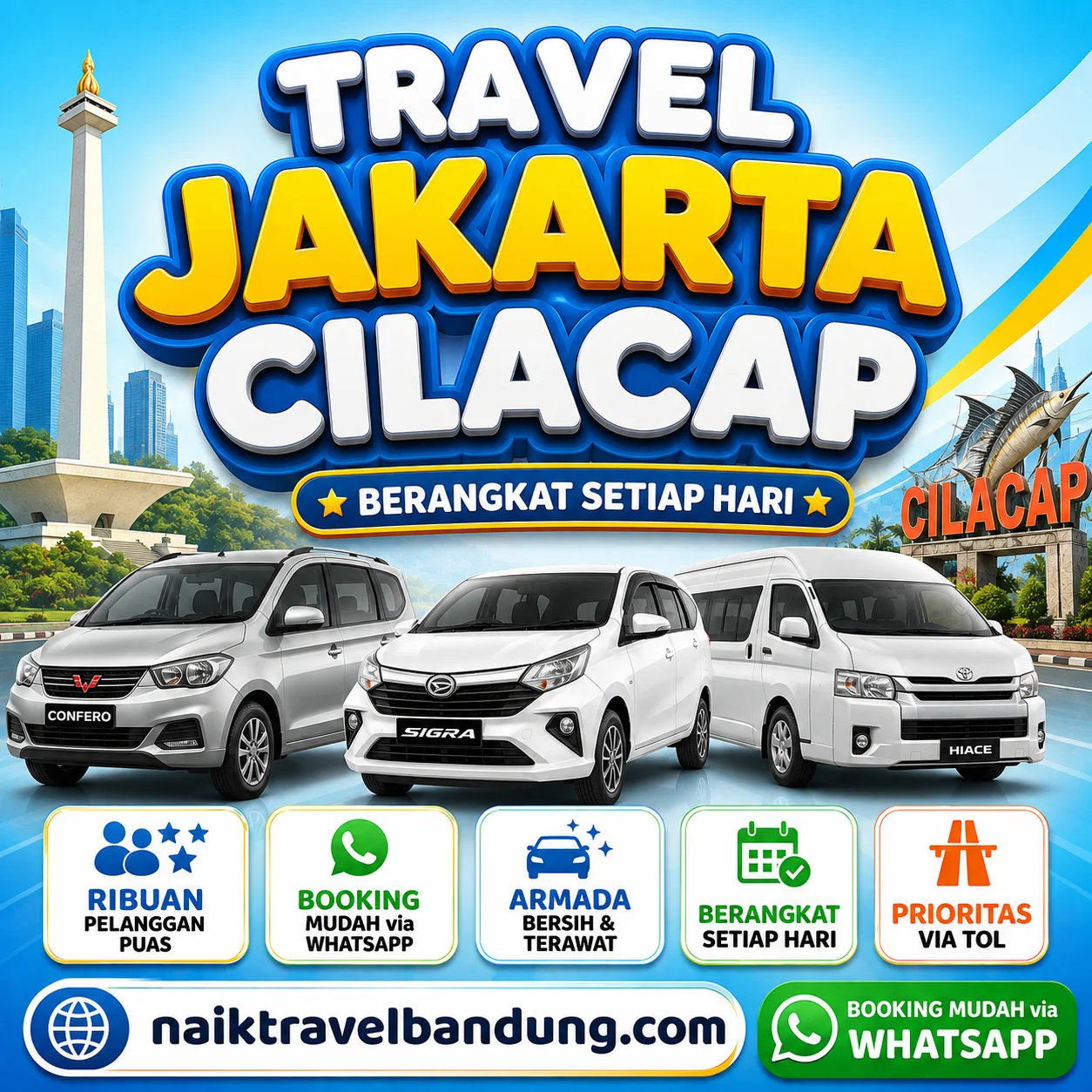 Terkoreksi 12% Tarif Travel Jakarta Cilacap Tiket Murah Cuma Hari Ini
